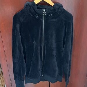 Athleta Black Fuzzy Jacket